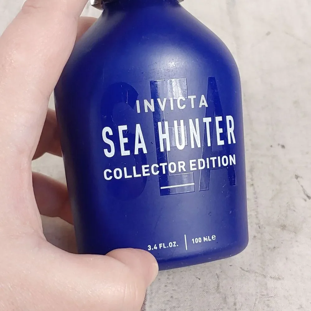 EMPTY, NO LIQUID - Invicta Sea Hunter Collector Edition Cologne Bottle 3.4 Fl Oz